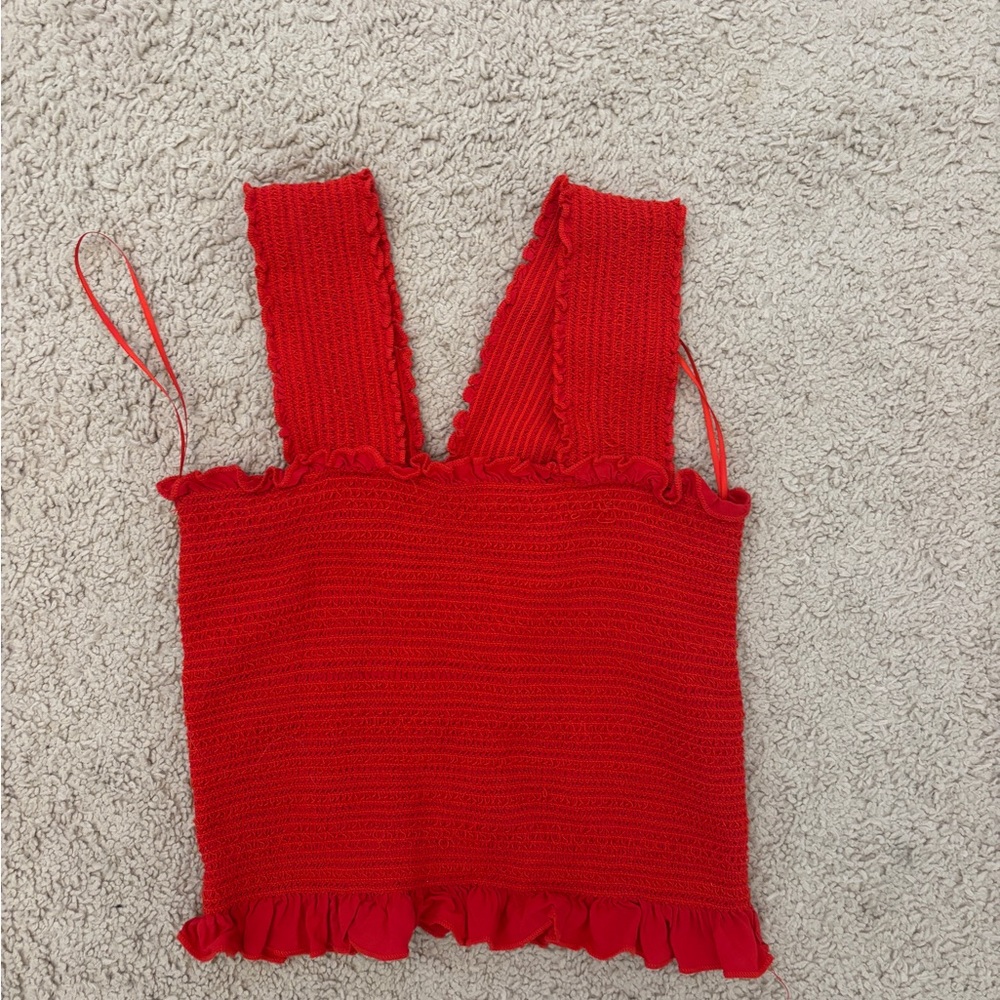 Red bandage crop top